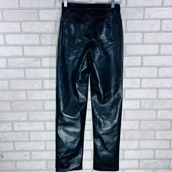 Aritzia Wilfred The Melina High Waist Straight Leg Faux Leather Pants Size 0 - Picture 5 of 10